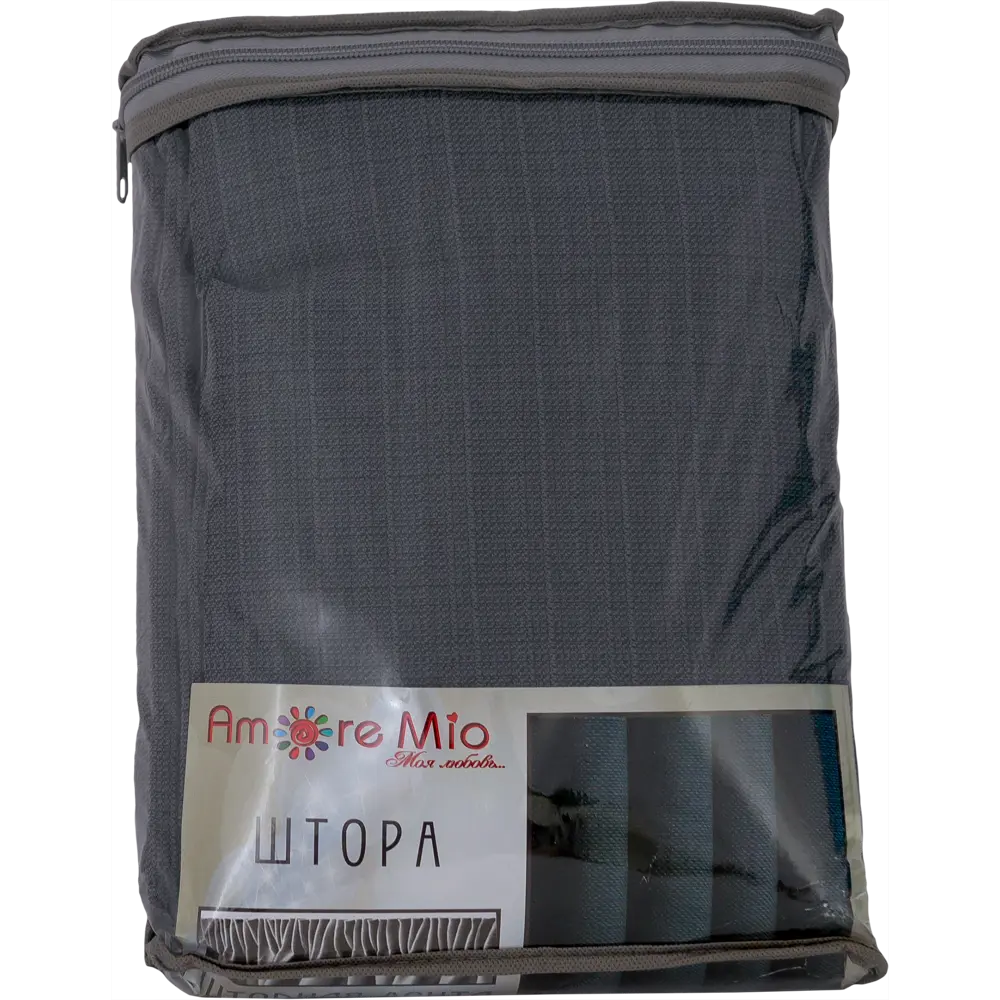 Штора на ленте «Лён», 200х300 см, цвет серый AMORE MIO STLM-2149368 - Вид №5