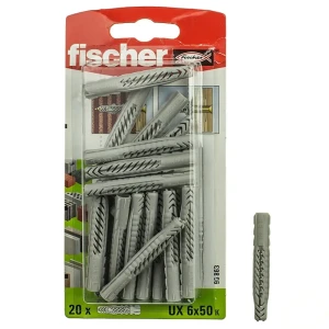 Дюбель универсальный Fischer UX без кромки 6x50 мм нейлон 20 шт. 12458801 STLM-2013047