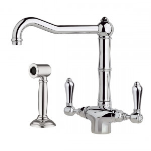 1406WS ** 69 Смеситель для мойки на одно отверстие с боковой душевой лейкой Nicolazzi Series Classic