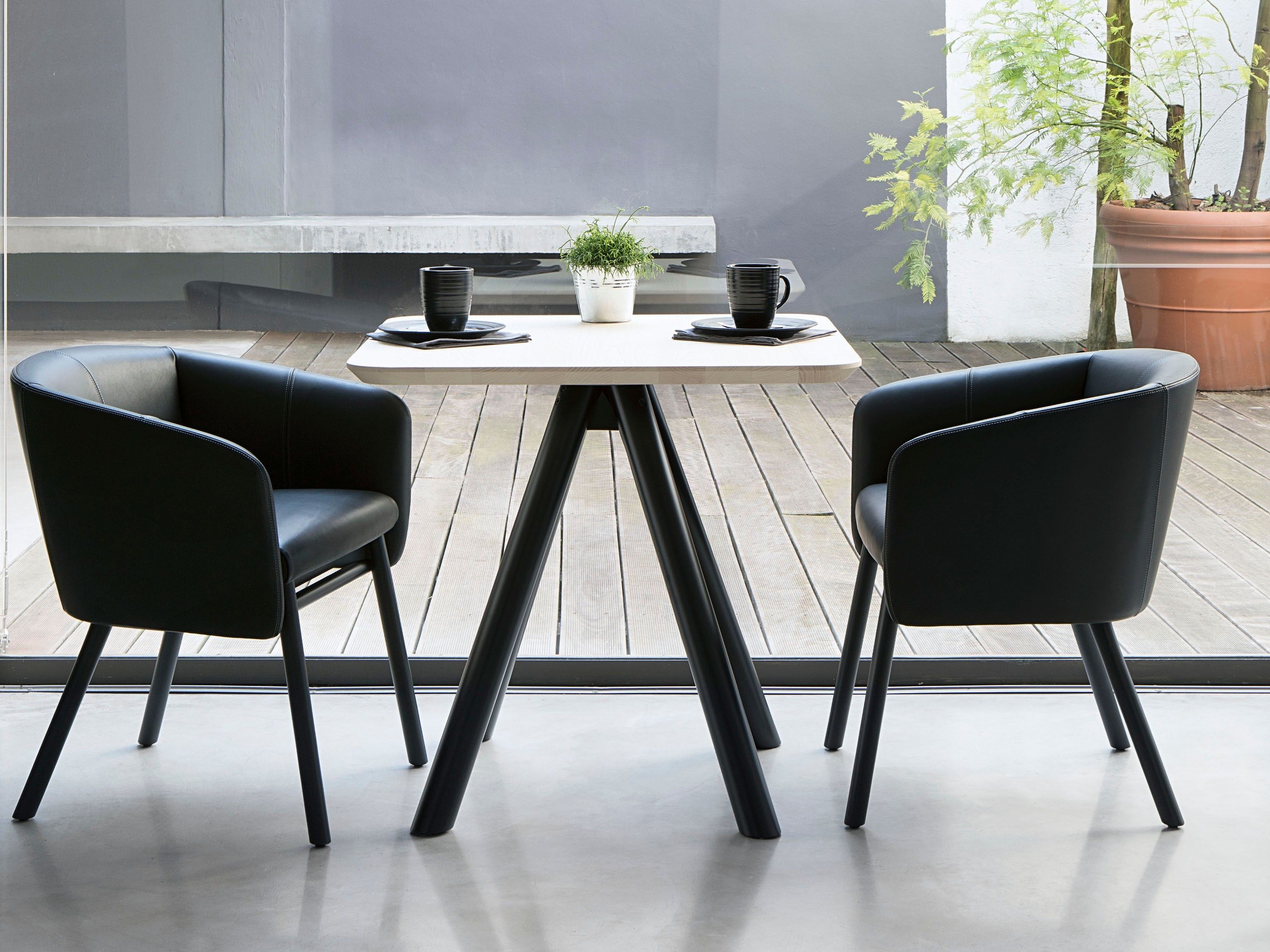 Кожаный стул с подлокотниками TrabA' Balu ARCH-00151340 - Вид №2