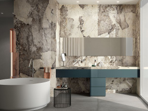 Пол / керамогранит с мраморным эффектом