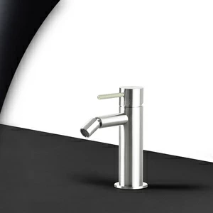 Смеситель для биде сталь глянцевая с серой ручкой Toki Radomonte TKS4LCIL19