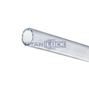 Пищевой напорный прозрачный ПВХ рукав "NEVA", -15+65 С, premium, внутр.диам.25 мм TL025NV TITAN LOCK