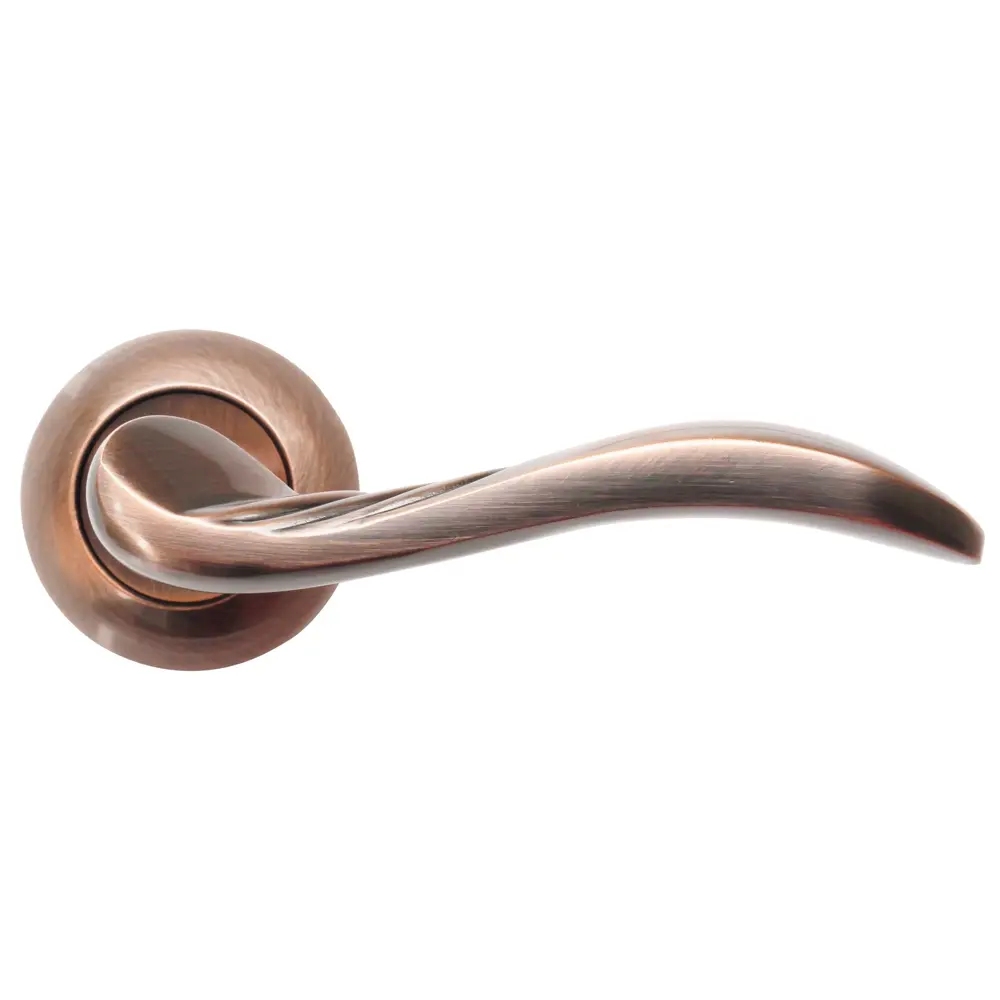 Ручки дверные на розетке EDS-43-10, цвет античная медь EDSON STLM-2010805 - Вид №1