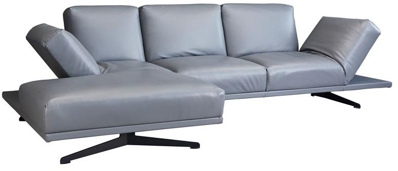 Grado Design 3-х местный кожаный диван с шезлонгом  Fol-sf-lc  - Вид №3