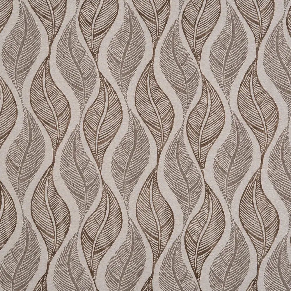 Штора на ленте «Листья» 160х260 см цвет коричневый WITERRA STLM-2209845 - Вид №1