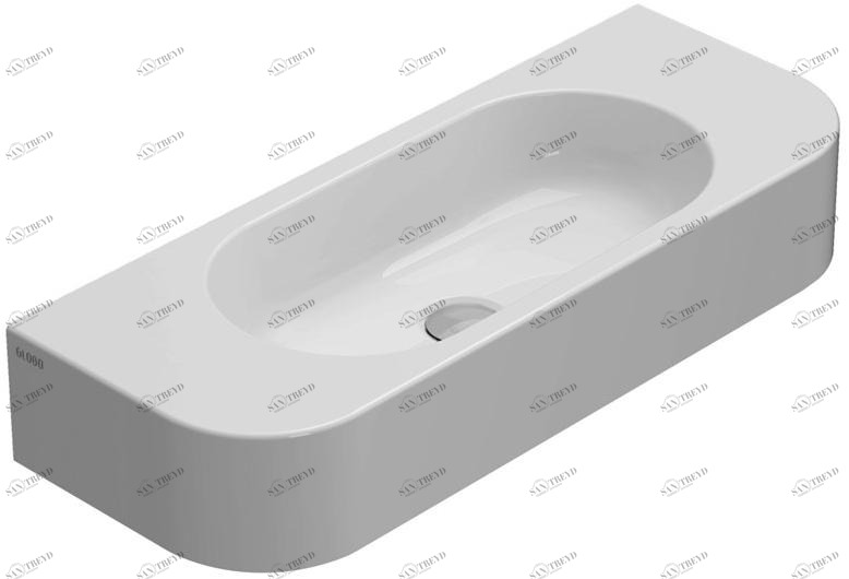 Sct70.bi / sct55.bi Подвесная раковина настенная овальная Ceramica Globo FORTY3 белая