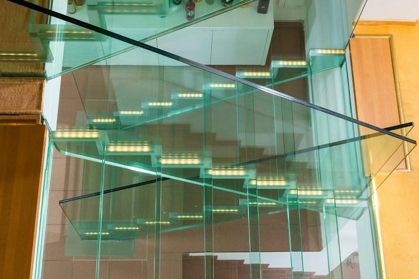 Siller Treppen П-образная стеклянная лестница со светодиодной подсветкой Londra sun-id-1429390 - Вид №5