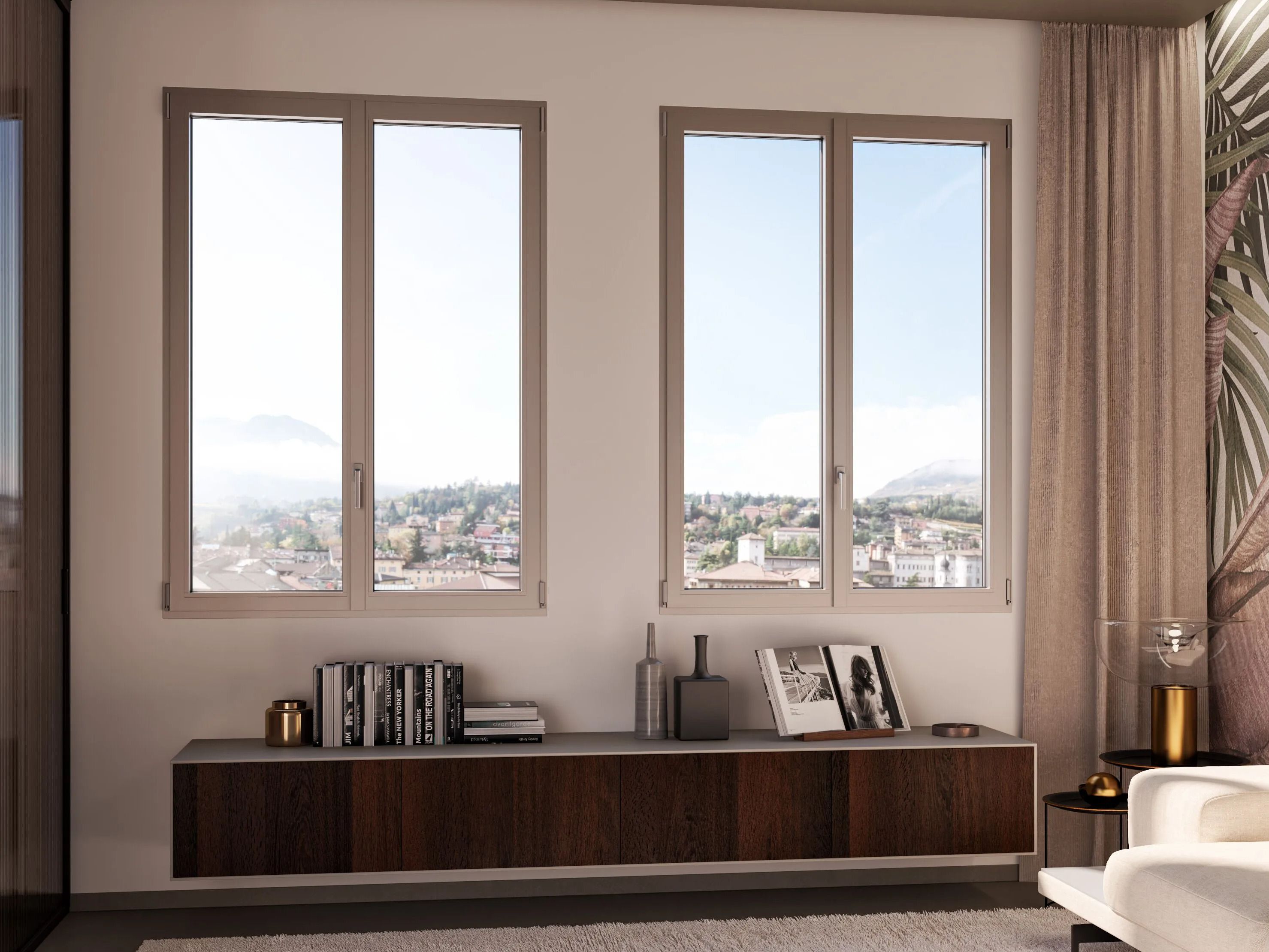 Алюминиевая створчатая дверь-окно Oknoplast алюминий ARCH-00011022 - Вид №1