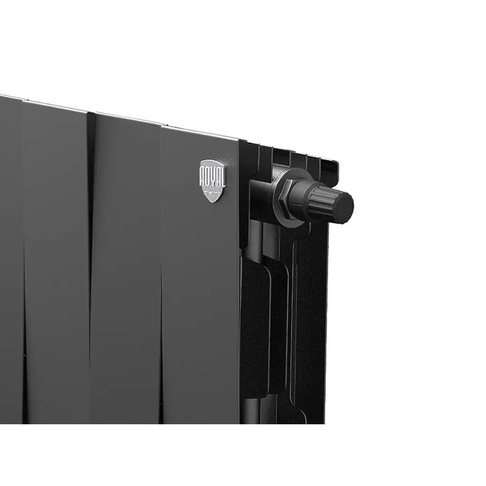 Радиатор секционный Royal Thermo Pianoforte VDR 200/100 18 секций нижнее правое подключение биметалл черный 86733741 STLM-2041651  - Вид №3