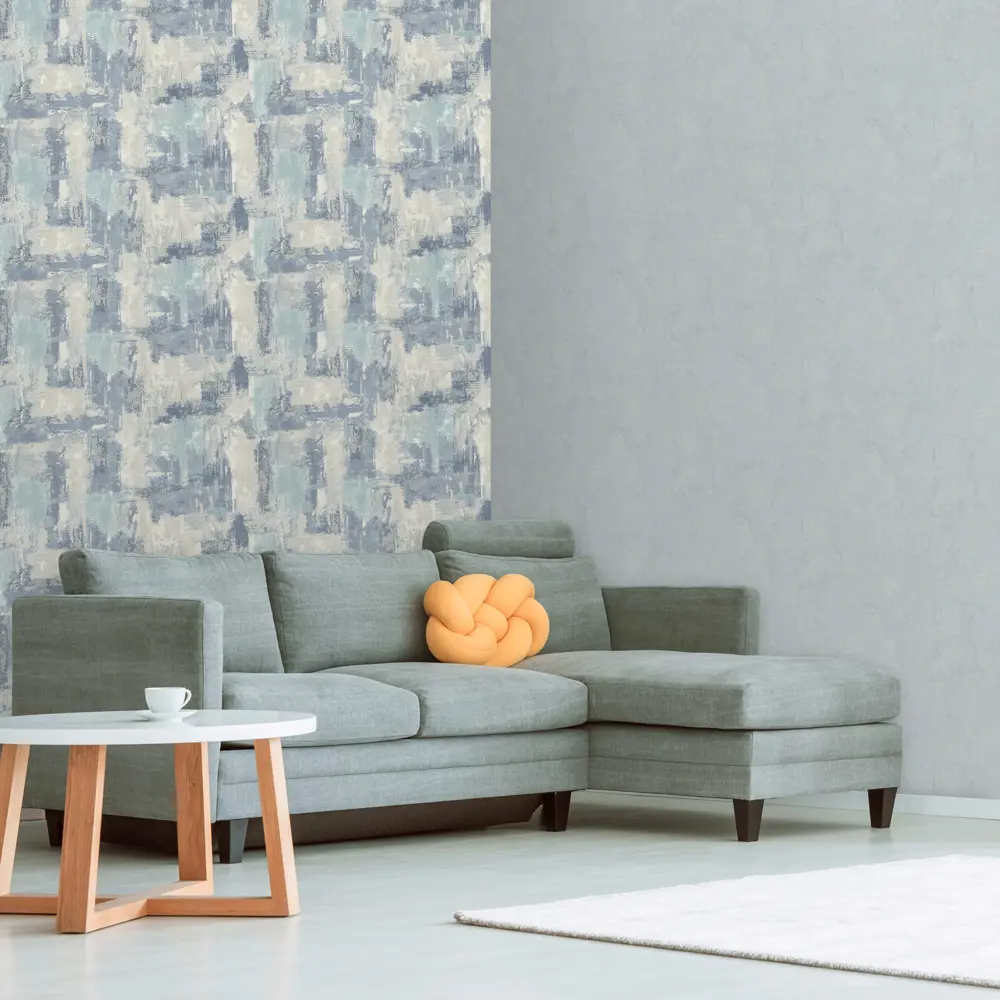 Обои флизелиновые Diamond Wall голубые 1.06 м DI5057-03 STLM-2096360 - Вид №3