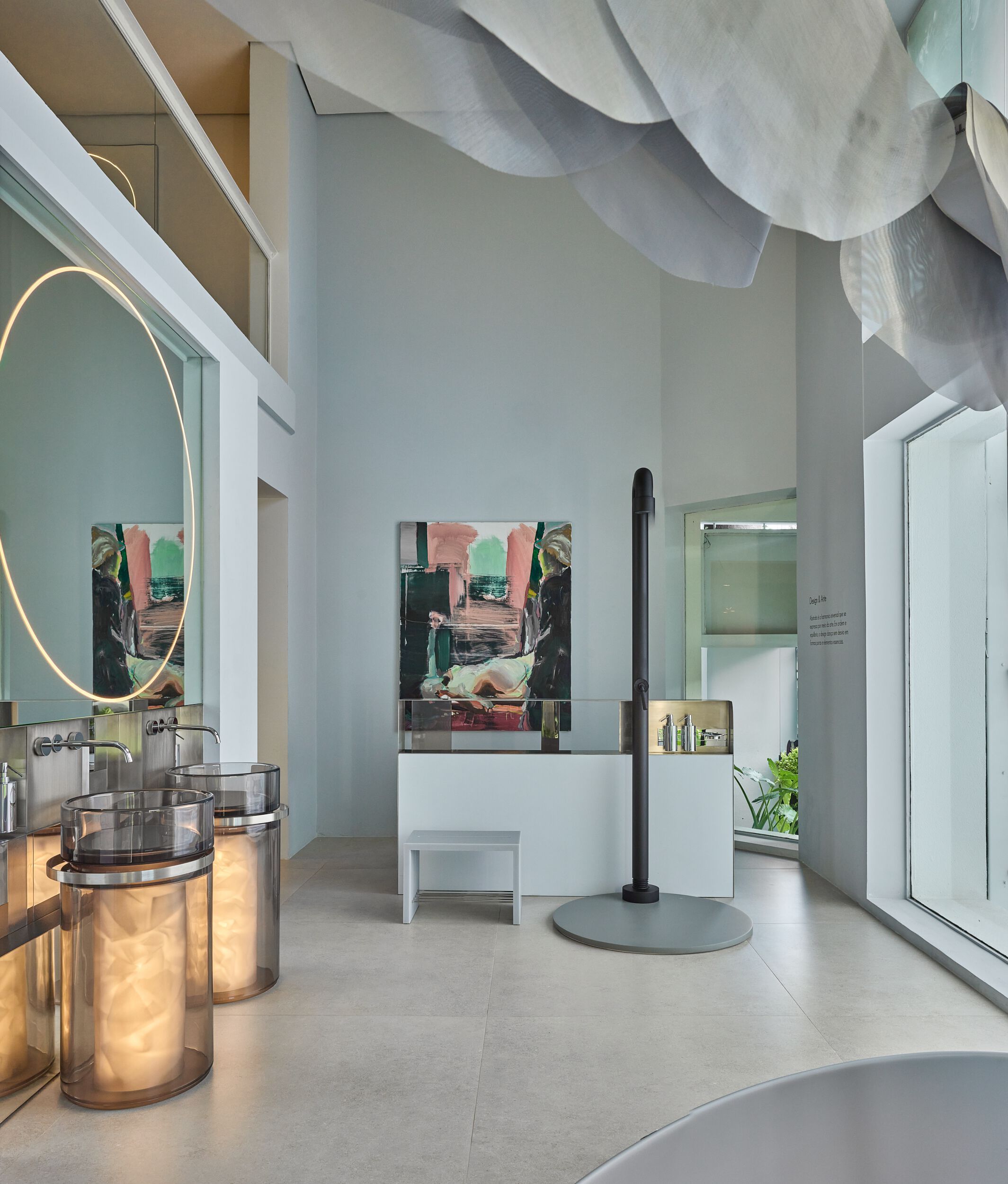 Отдельно стоящий умывальник из смолы Vallvé DOUBLE C ARCH-00070920 - Вид №3