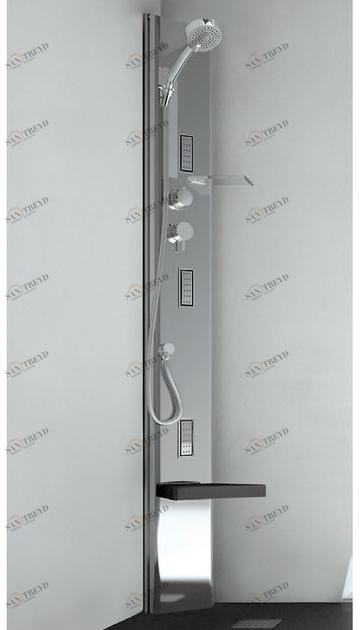 Gruppo Geromin Стальная угловая термостатическая душевая стойка Quarantacinque sun-id-1350099