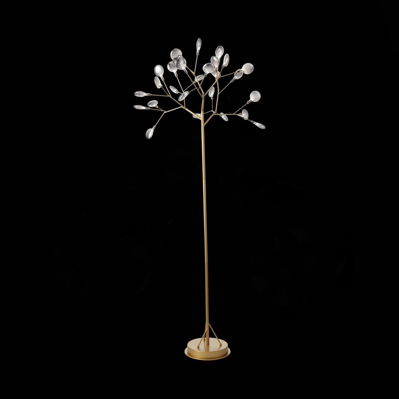 Торшер светодиодный 180х80 см золото с белым Riccardo SL411.215.27 ST LUCE ФЛОРИСТИКА 00-3889407 Белый;золото  - Вид №3