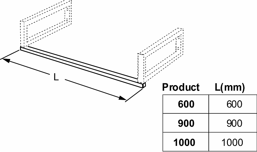8109600001 Вешалка для полотенец IDO Glow на кронштейнах, 600 мм - Вид №3