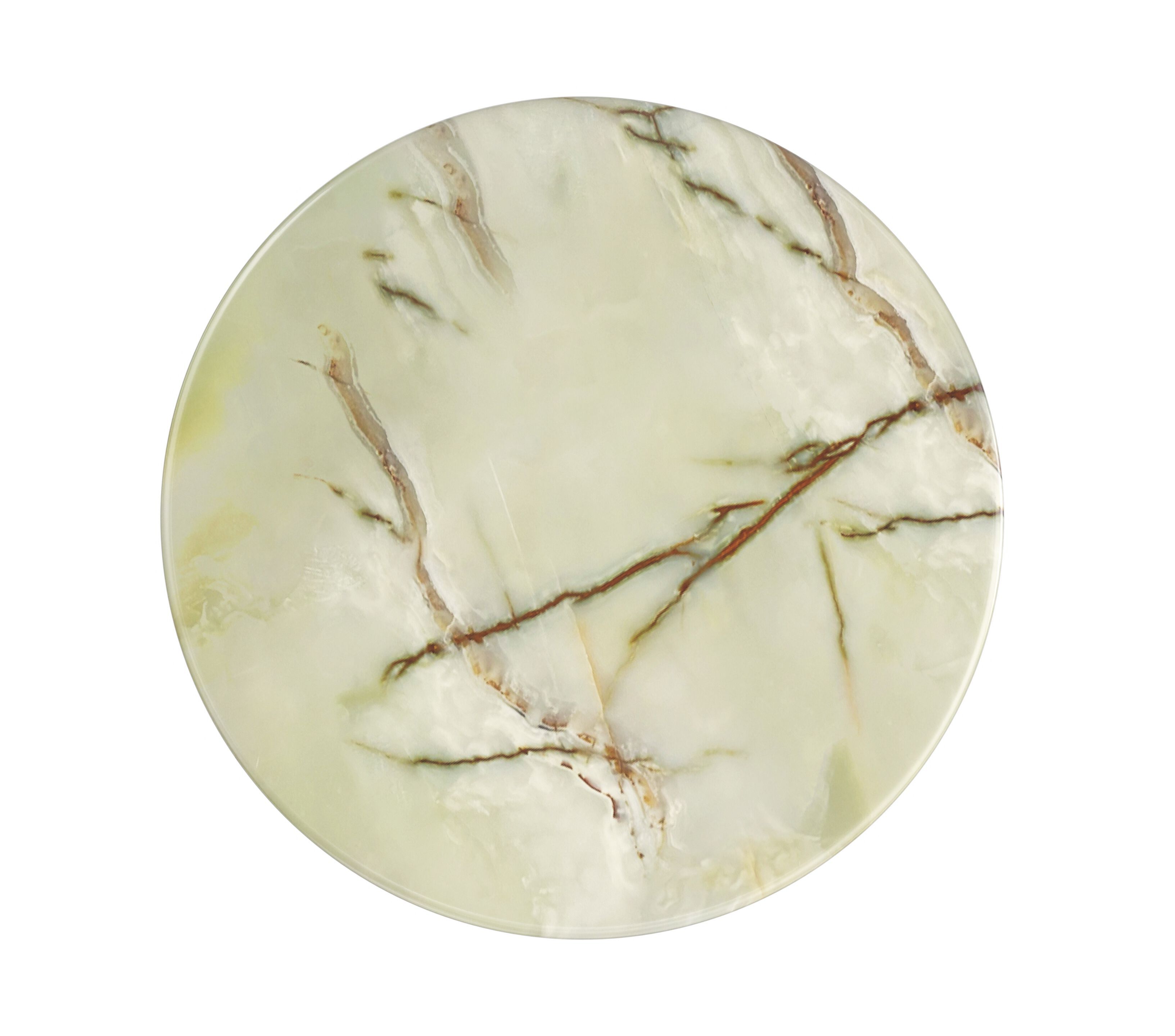 Круглый журнальный столик с ореховым основанием и столешницей из оникса Caracole CAPE VERDE ARCH-00110710 - Вид №1