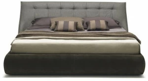 MisuraEmme Кровать из замши с тафтинговым изголовьем Misuraemme