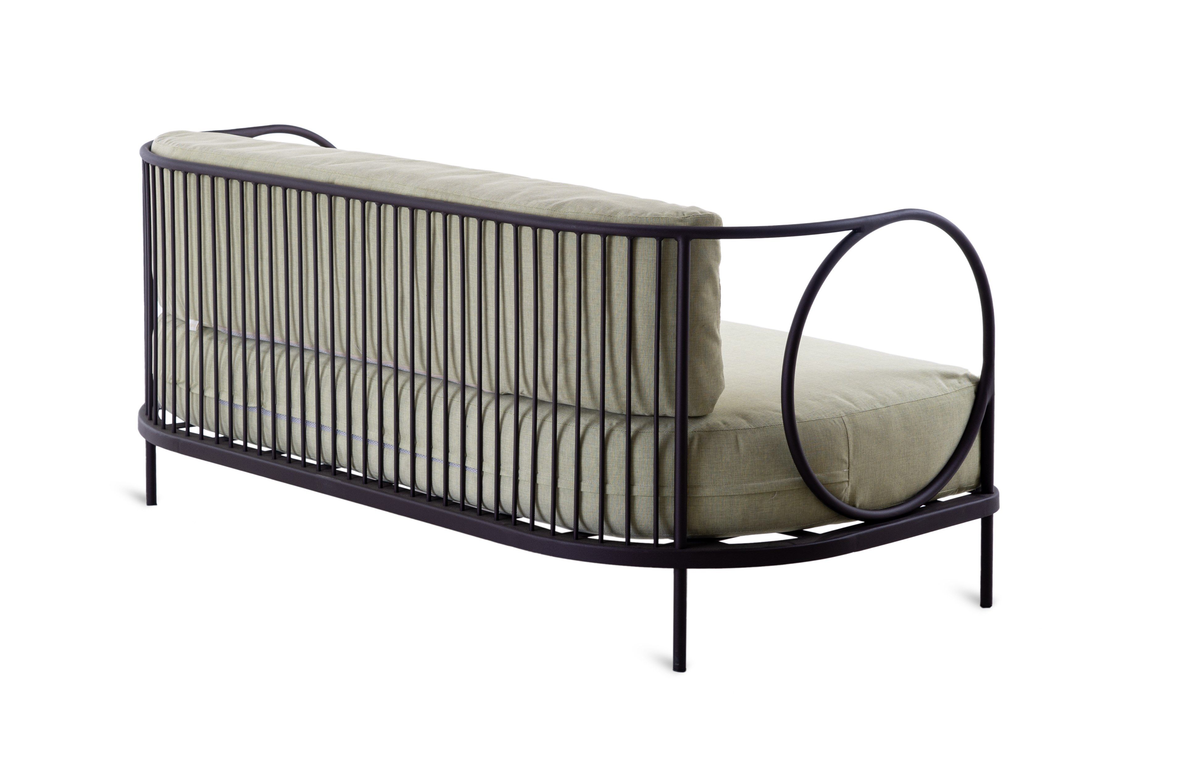 Оцинкованный железный диван и акриловые тканевые подушки Unopiù Овен ARCH-00127147 - Вид №3