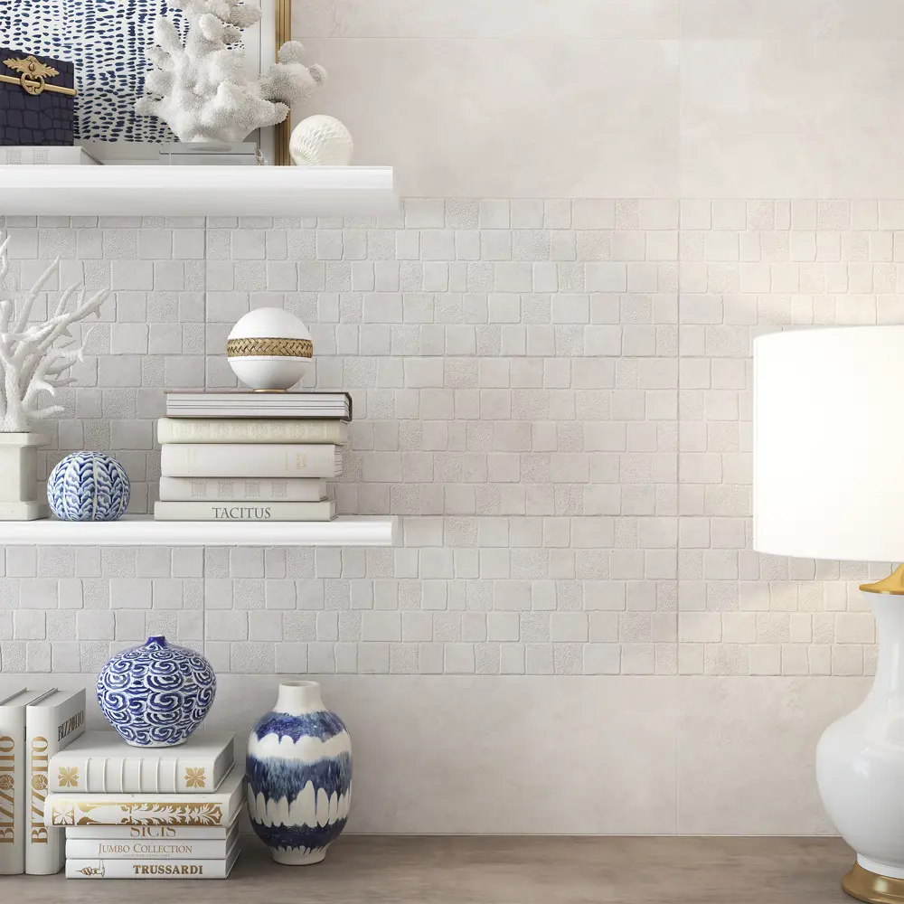 Плитка настенная Керамин Эдда 7Д рельеф 75x25 см 1.69 м² цвет белый STLM-2008508 - Вид №5