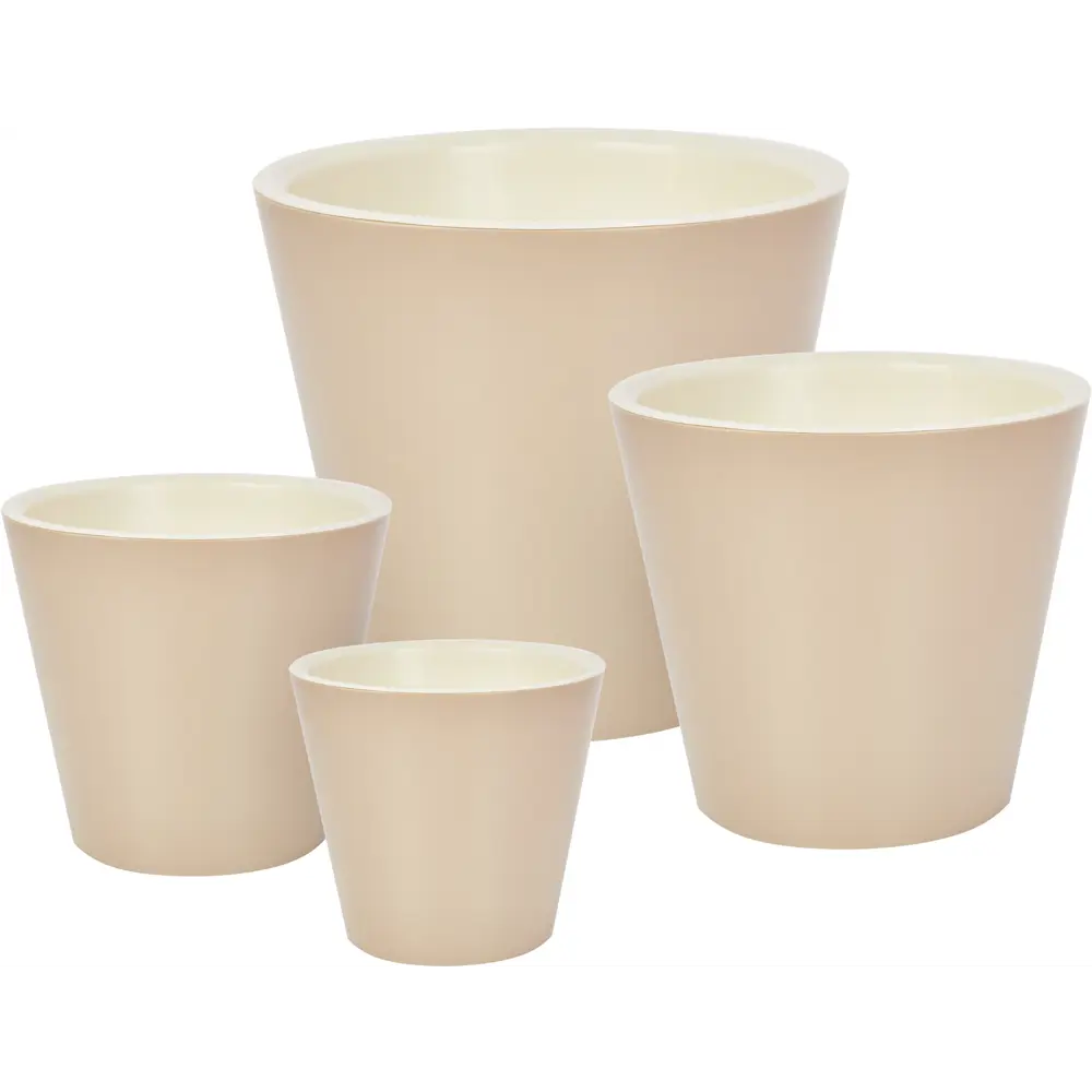 INGREEN London - цветочный горшок из переработанного пластика молочный шоколад 83135550 STLM-0039267 - Вид №3