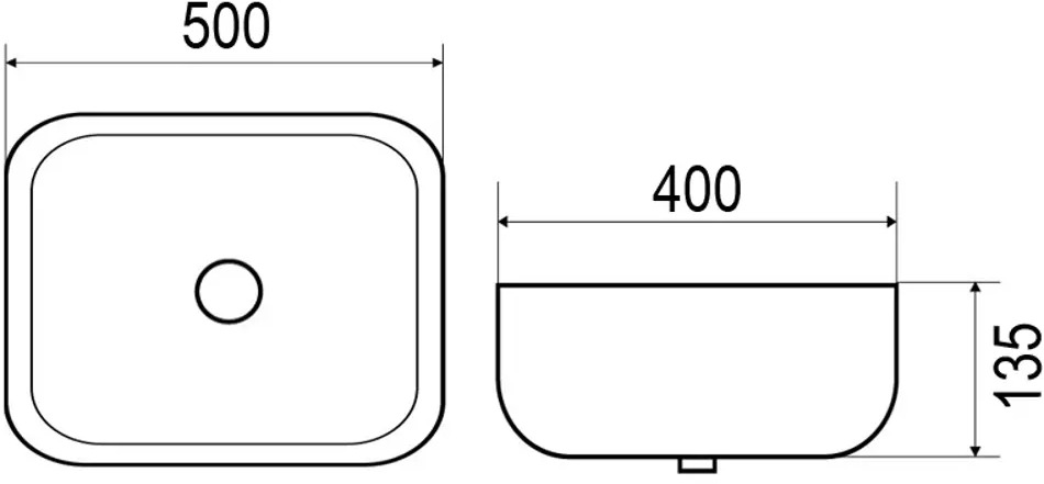 93719167 Раковина Azario Trend AZ41015 накладная 50 см STLM-0997443
