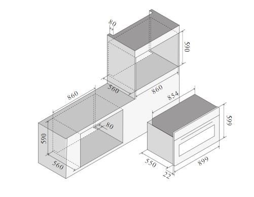 Многофункциональная встраиваемая печь из нержавеющей стали Ilve Panoramagic ARCH-00055552 - Вид №3