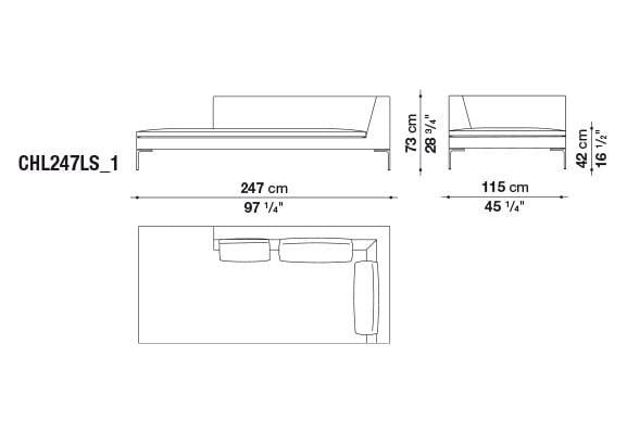 Секционный диван из ткани B&B Italia Charles Large ARCH-00101923 - Вид №6
