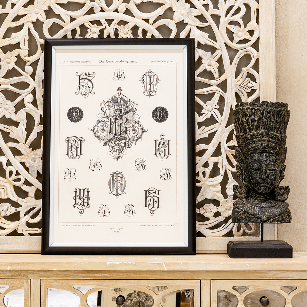 21080908 Арт-постер «Монограмма 30» Object Desire Азбука мечты  - Вид №1