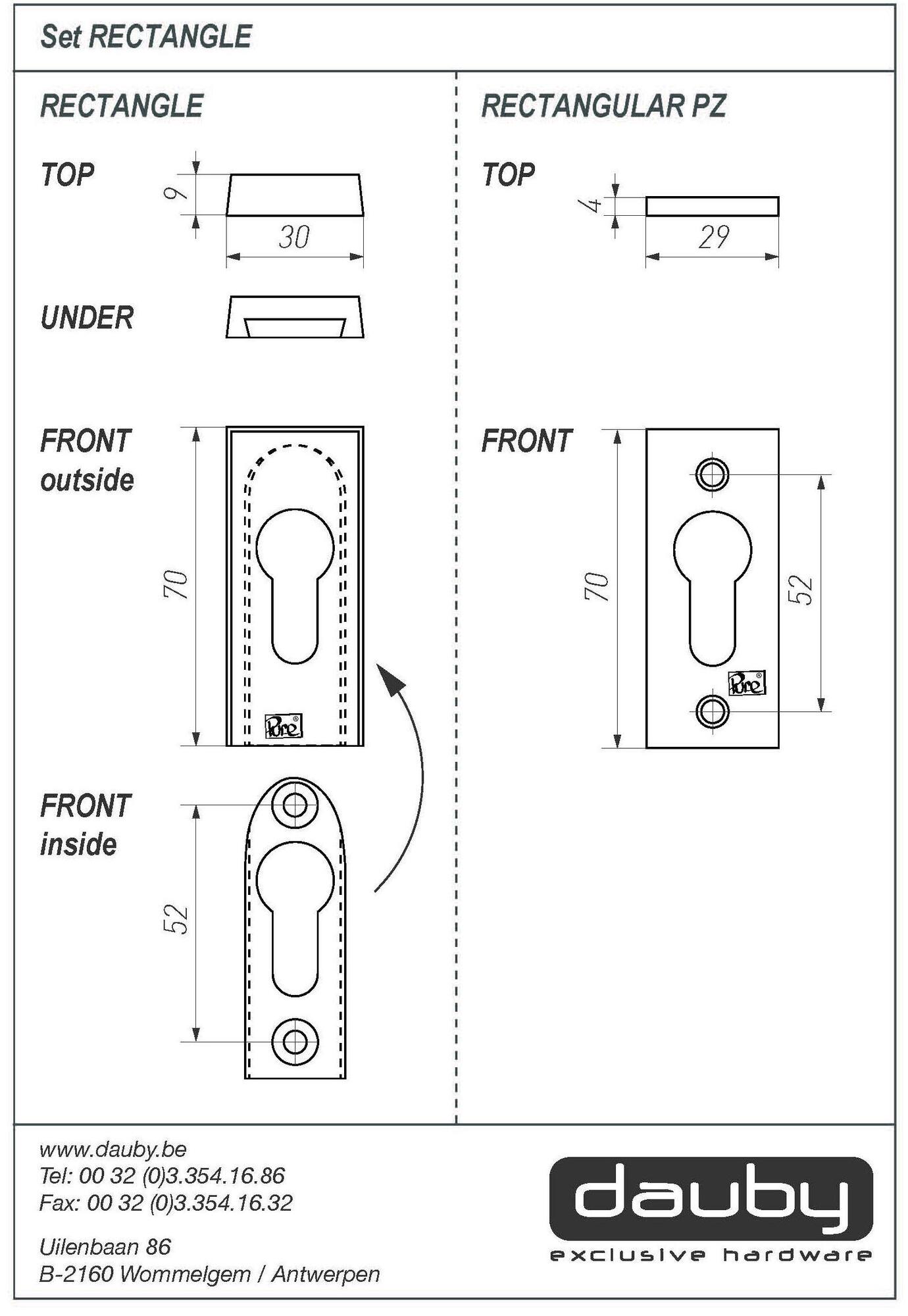 Dauby Прямоугольная насадка Pure® 10230 - Вид №1