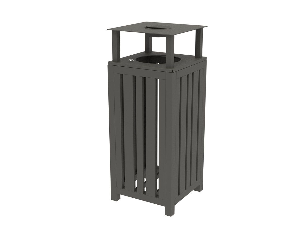 Оцинкованная стальная корзина для мусора с пепельницей Lazzari Braies ARCH-00120237