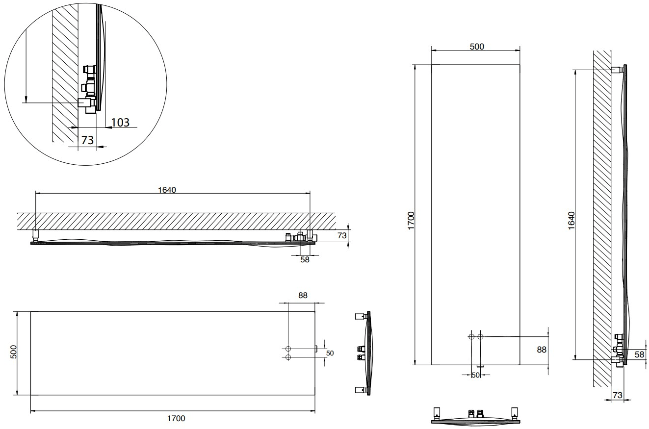 CORDIVARI Вертикальный радиатор из полированной стали Inox sun-id-1443744 - Вид №3
