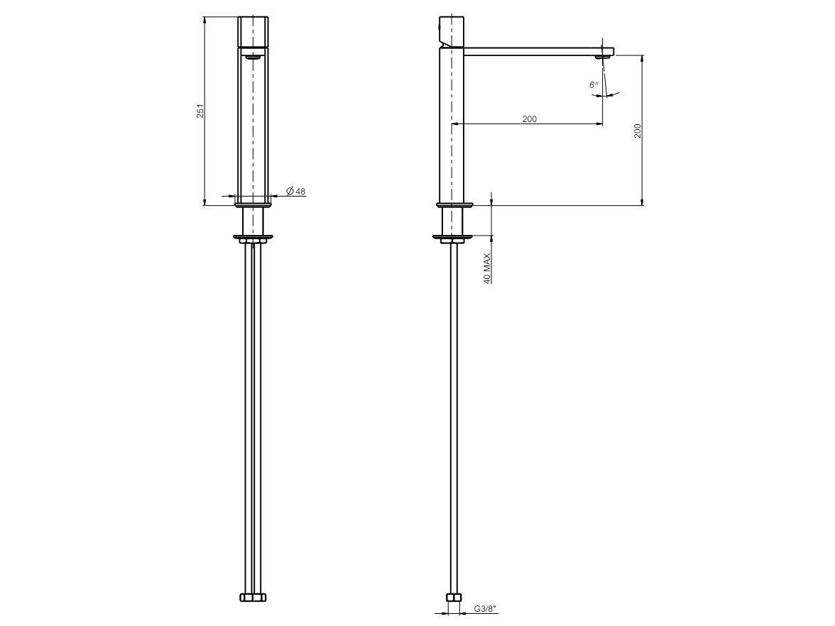 Однорычажный смеситель для раковины из нержавеющей стали Rubinetterie Frattini Borgia ARCH-00142244 - Вид №4