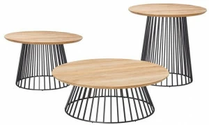 solpuri Круглый садовый столик из тика Grid