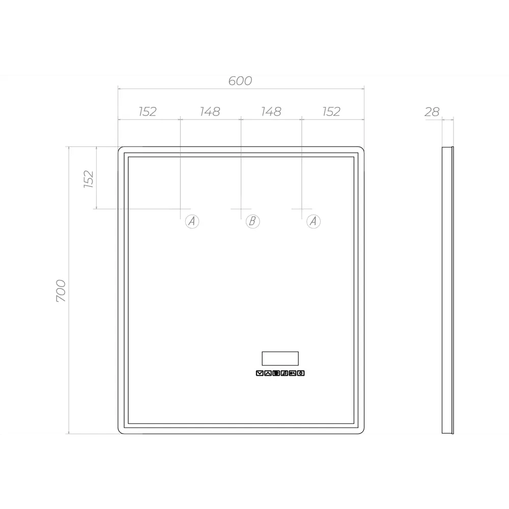 Зеркало для ванной Vigo Milos Media с подсветкой и подогревом 60x70 см 83685377 STLM-2023909 - Вид №9