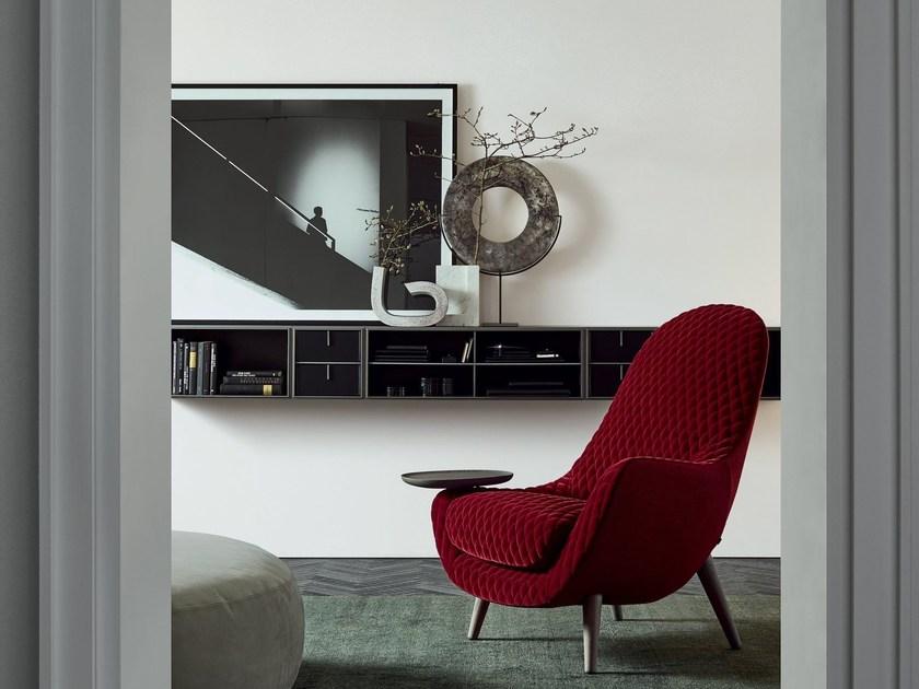 Poliform Кресло с обивкой из ткани с подлокотниками Mad sun-id-1462209 - Вид №1