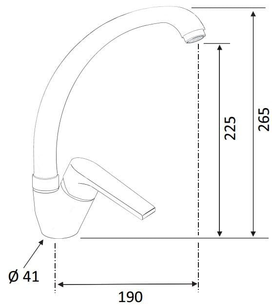 Смеситель для кухни из хромированной латуни Rubinetterie Mariani ARCH-00056009 - Вид №2