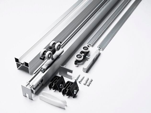 Комплект раздвижных дверей PROTEK® KIT MONOPINZA VETRO LINEAR® ARCH-00006705 - Вид №1