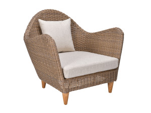 Веревочное садовое кресло с подлокотниками