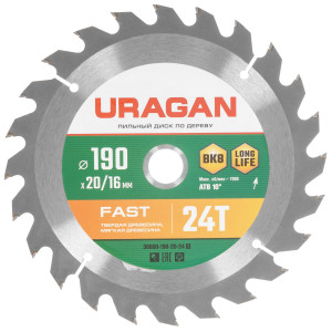 Диск пильный Uragan 36800-190-20-24_z01 9123056