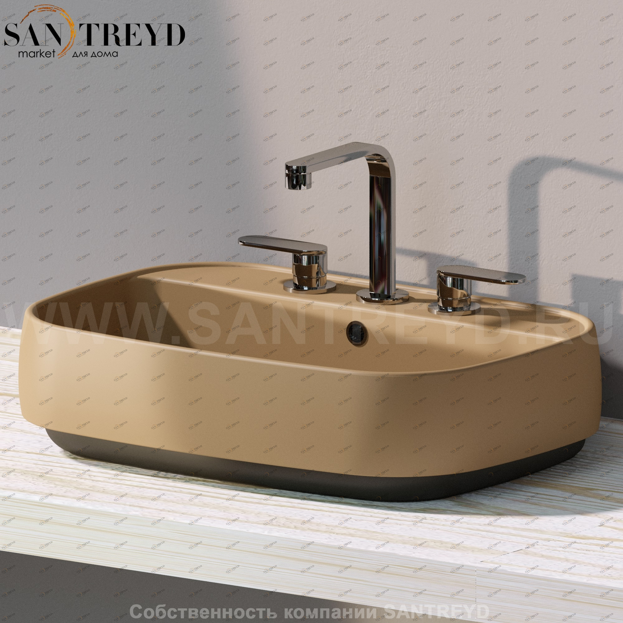 FG64L90047006 Накладная раковина на столешницу  прямоугольная Ceramica Flaminia Flag