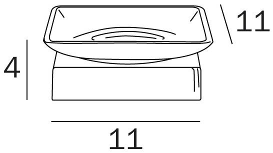 INDA® Мыльница стеклянная столешница Mito A2011z - Вид №1