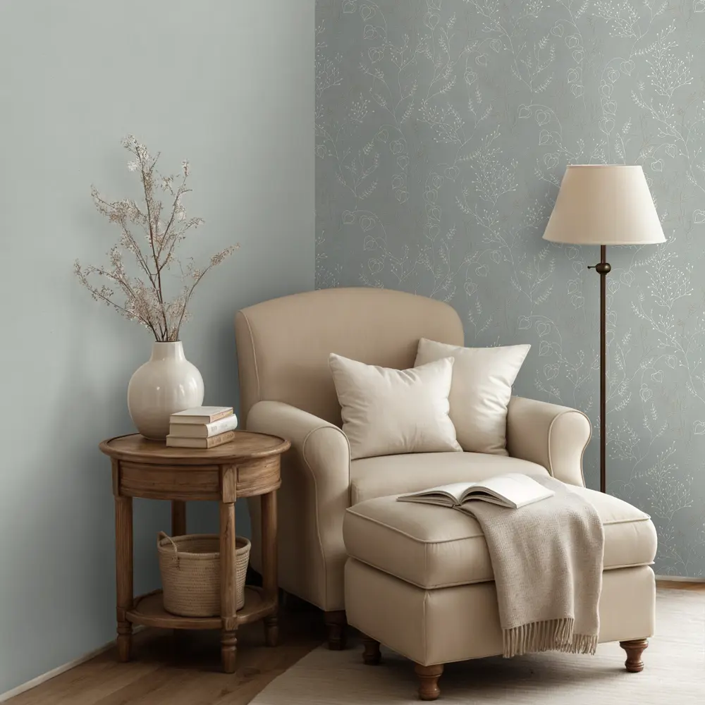 Флизелиновые обои Euro Decor Physalis серые 1.06 м 89426584 STLM-1570584 - Вид №4