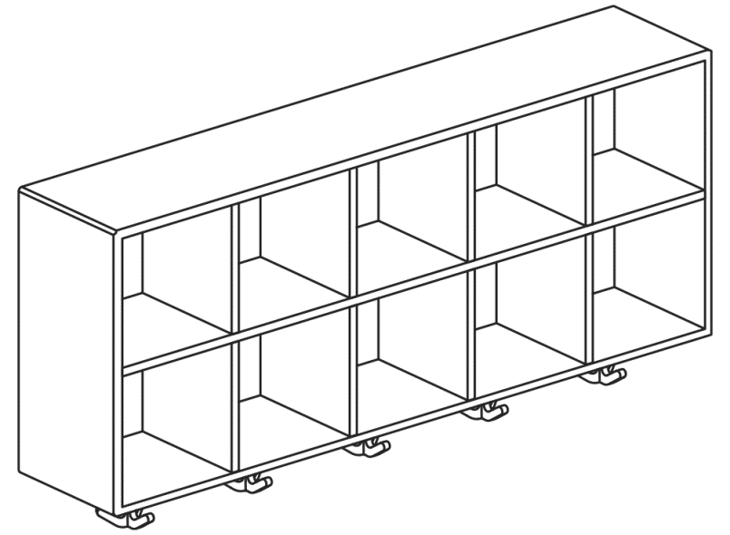 M20.02.004 Двойной модуль, 5 мест с эластичными тройными крючками HEWI Kids - Вид №3