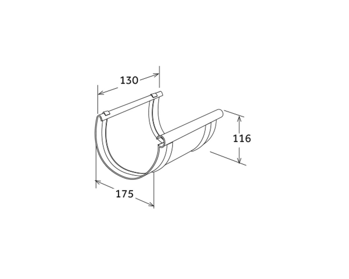 Простое соединение желоба 133 First Corporation First Plast ARCH-00141674 - Вид №2
