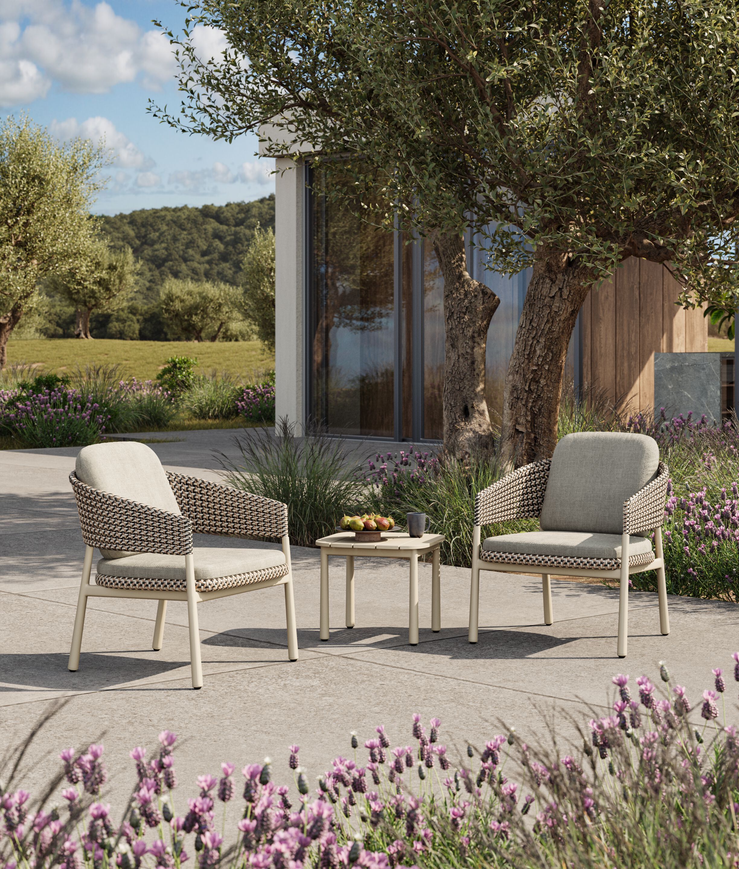 Металлический квадратный садовый столик VINEKO Hipo ARCH-00075952 - Вид №1