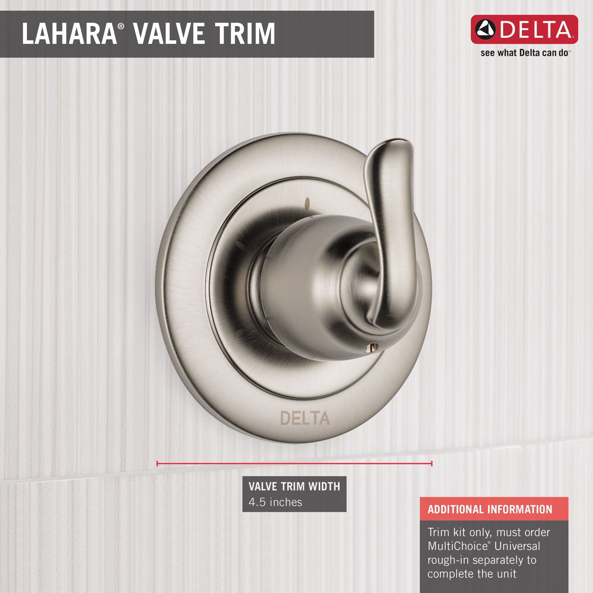 T11894-SS 3-позиционная регулировка 2-портового дивертора Delta Faucet Linden Нержавеющая сталь  - Вид №1