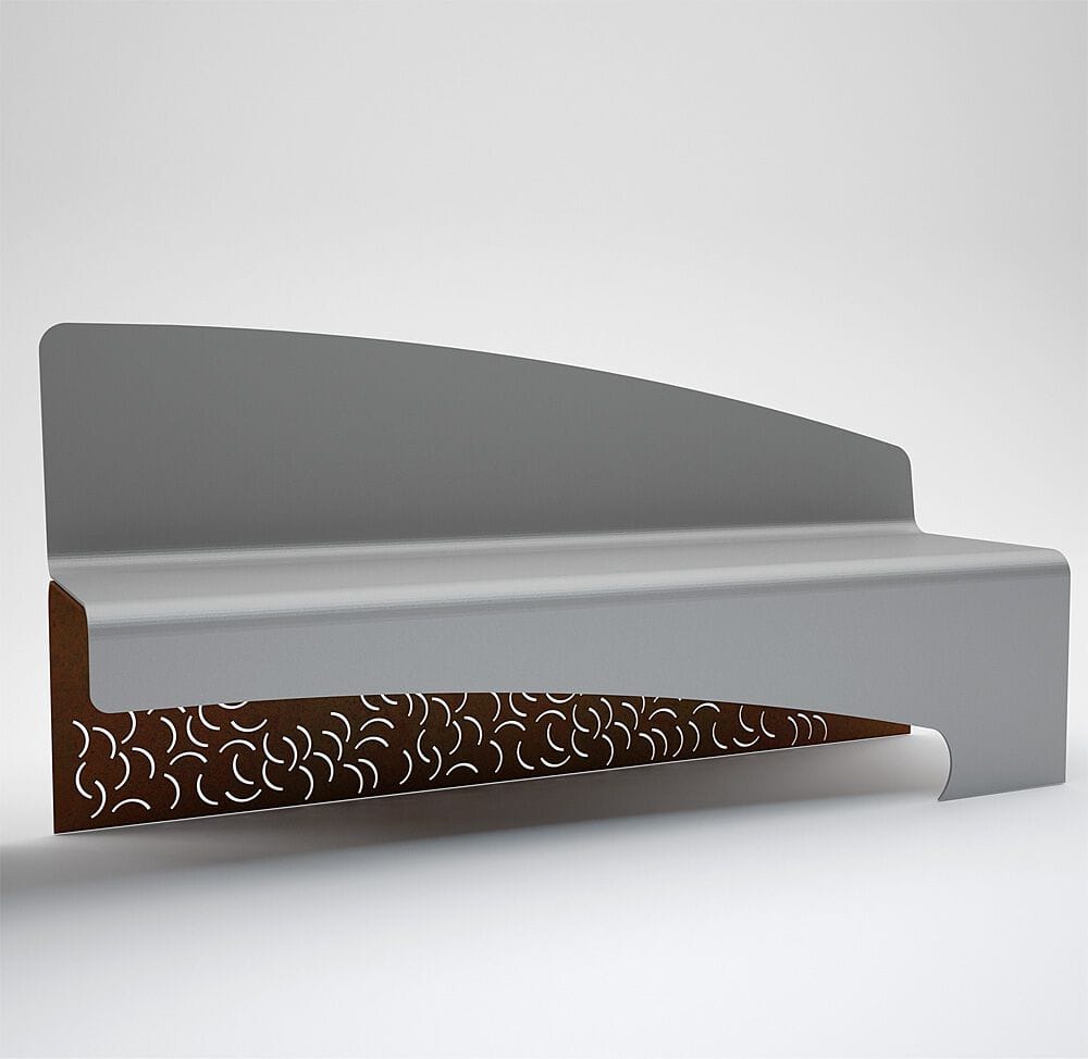 Стальная скамья со спинкой CITYSì ECLISSE ARCH-00043573 - Вид №3