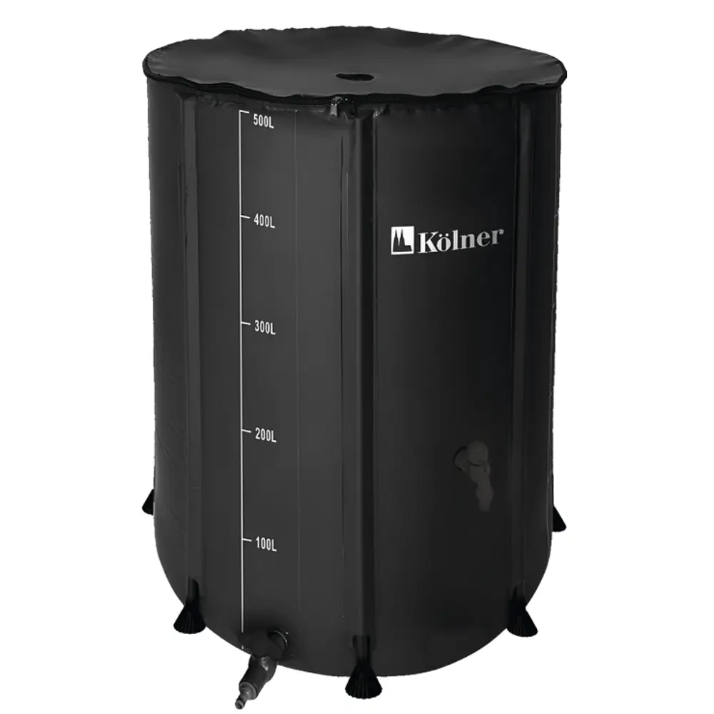 Бочка садовая с крышкой KWB 500B 500 л пластик черный Santreyd STLM-2008941