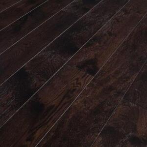 Массивная доска Magestik floor С покрытием Кофе () (300-1800)x150x18мм Дуб с брашью (Текстурированная) 300-1800х150 мм.