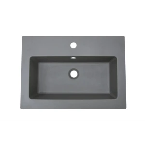 Florentina Зея — стильная прямоугольная раковина для ванной в сером матовом исполнении 88941925